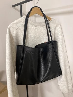 Retro Large Capacity Soft PU Tote Bag