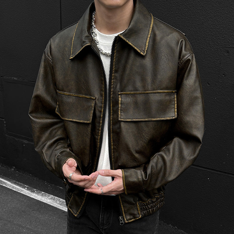 Retro leather jacket
