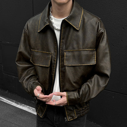Retro leather jacket
