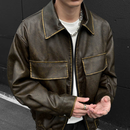 Retro leather jacket