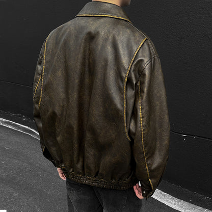 Retro leather jacket