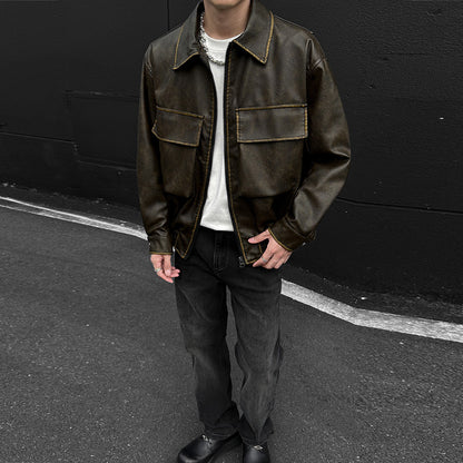 Retro leather jacket