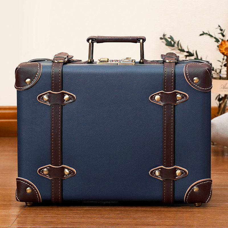 Retro Leather Look Suitcase Storage Box