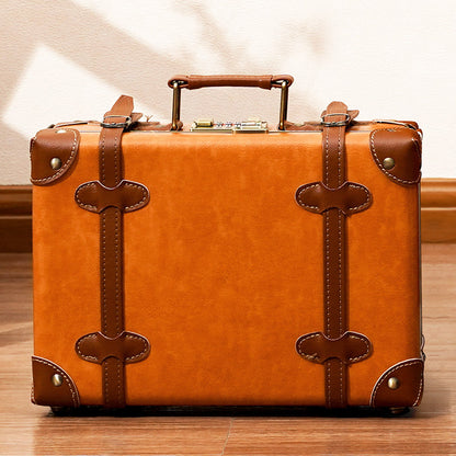 Retro Leather Look Suitcase Storage Box