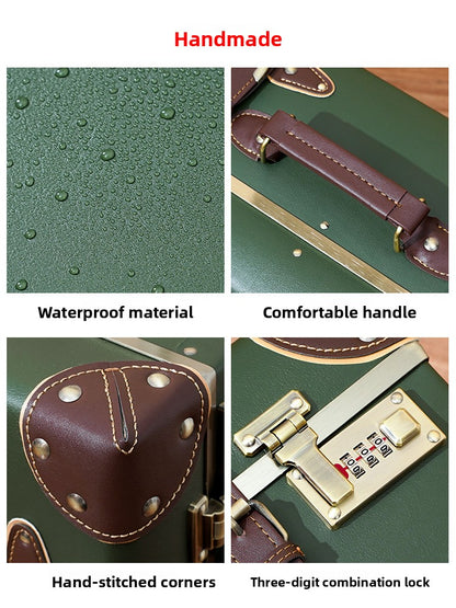 Retro Leather Look Suitcase Storage Box