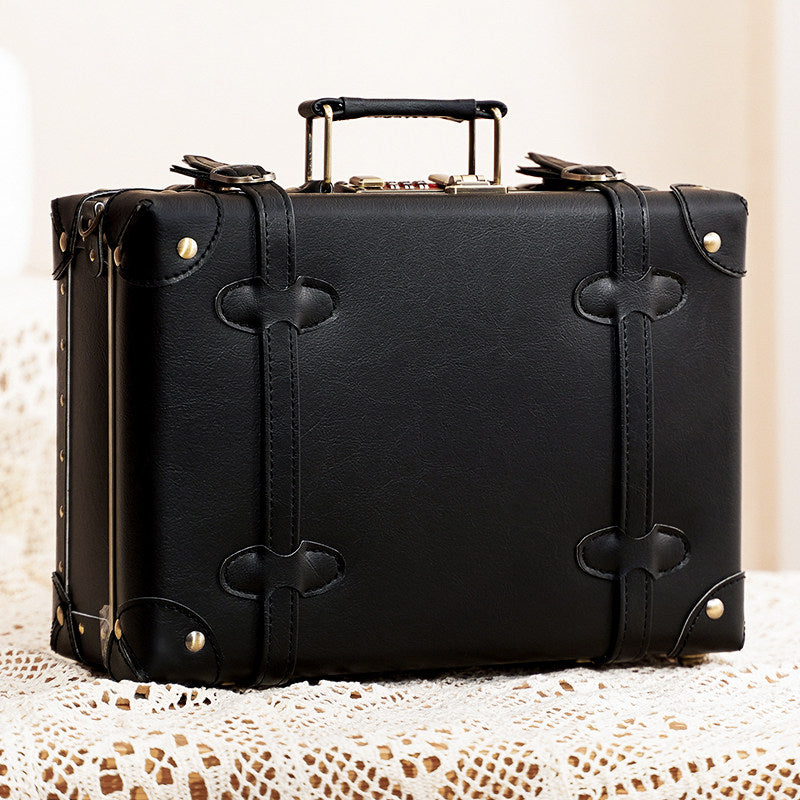 Retro Leather Look Suitcase Storage Box