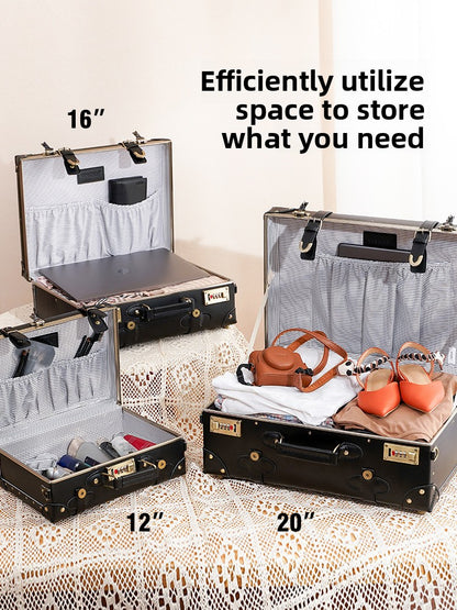 Retro Leather Look Suitcase Storage Box