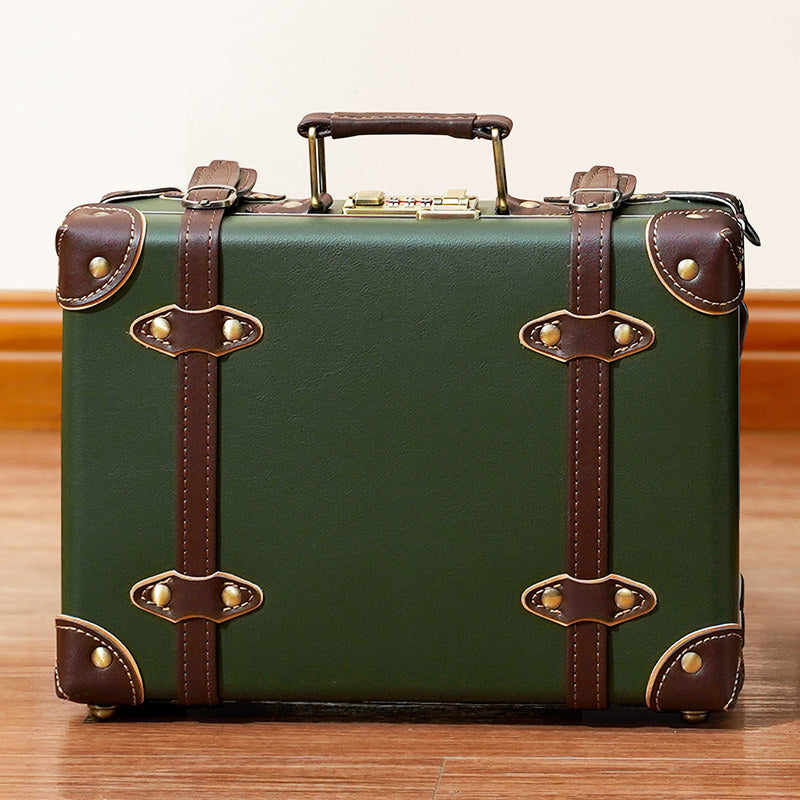 Retro Leather Look Suitcase Storage Box