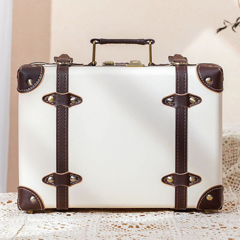 Retro Leather Look Suitcase Storage Box