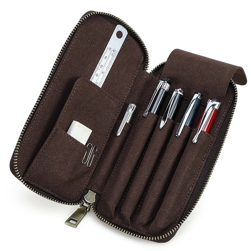 Retro Leather Pen Case