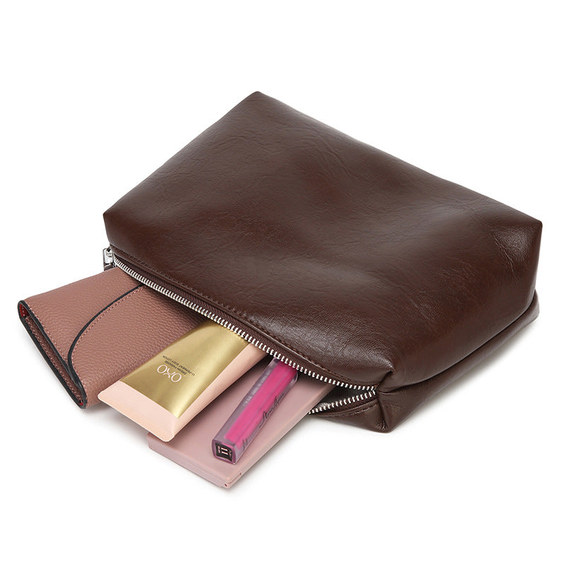 Retro Leather Tote Bag