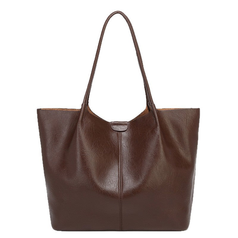 Retro Leather Tote Bag