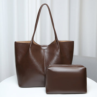 Retro Leather Tote Bag