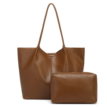 Retro Leather Tote Bag