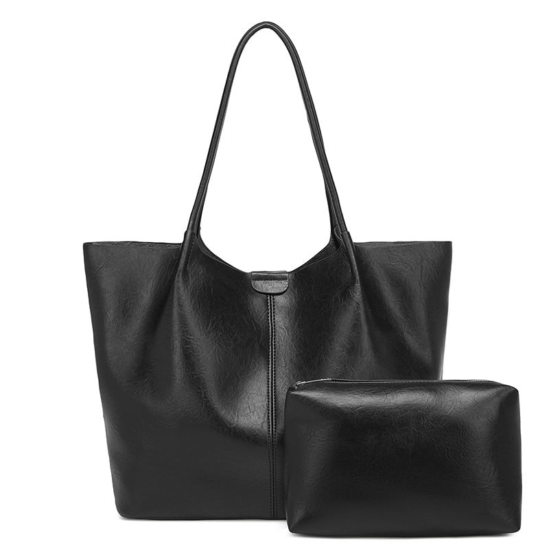 Retro Leather Tote Bag