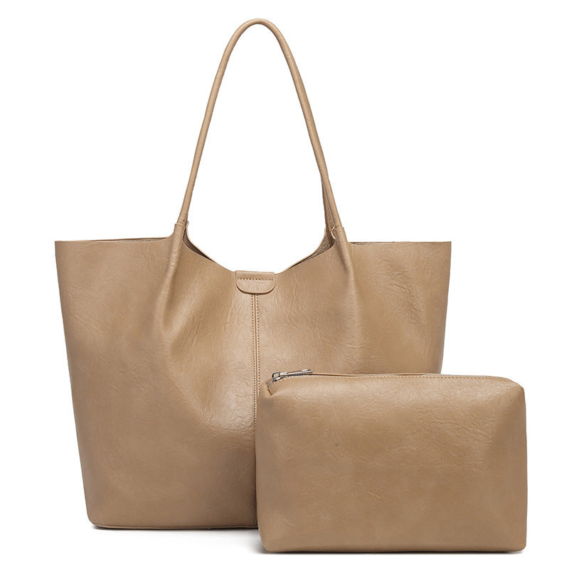 Retro Leather Tote Bag