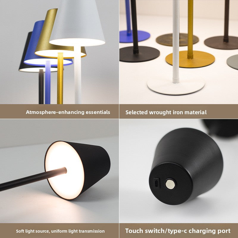 Retro LED Table Lamp with Touch Control and USB Charging