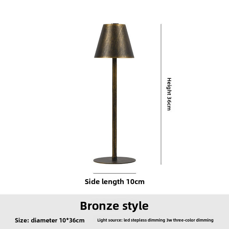 Retro LED Table Lamp with Touch Control and USB Charging