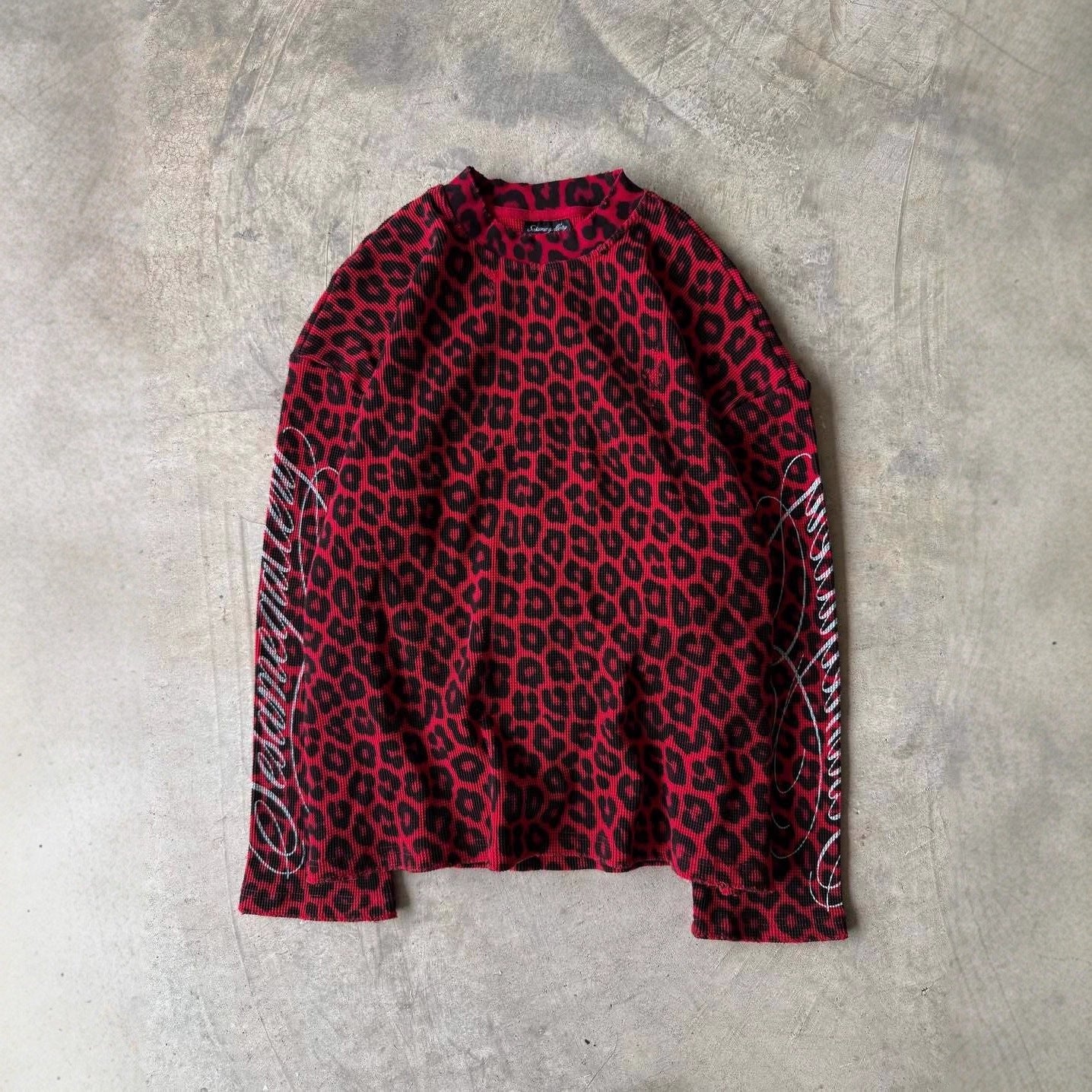 Retro Leopard Print Round Neck T-shirt