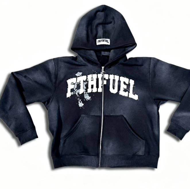 Retro Letter Print Hooded Sweatshirt