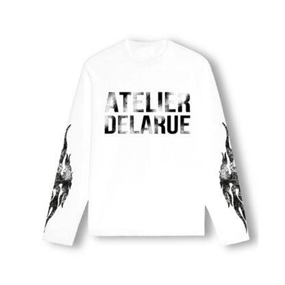 Retro Letter Print Long Sleeve T-Shirt