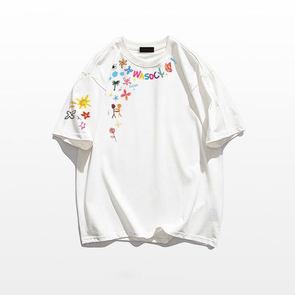 Retro Loose Fit Cotton T-shirt