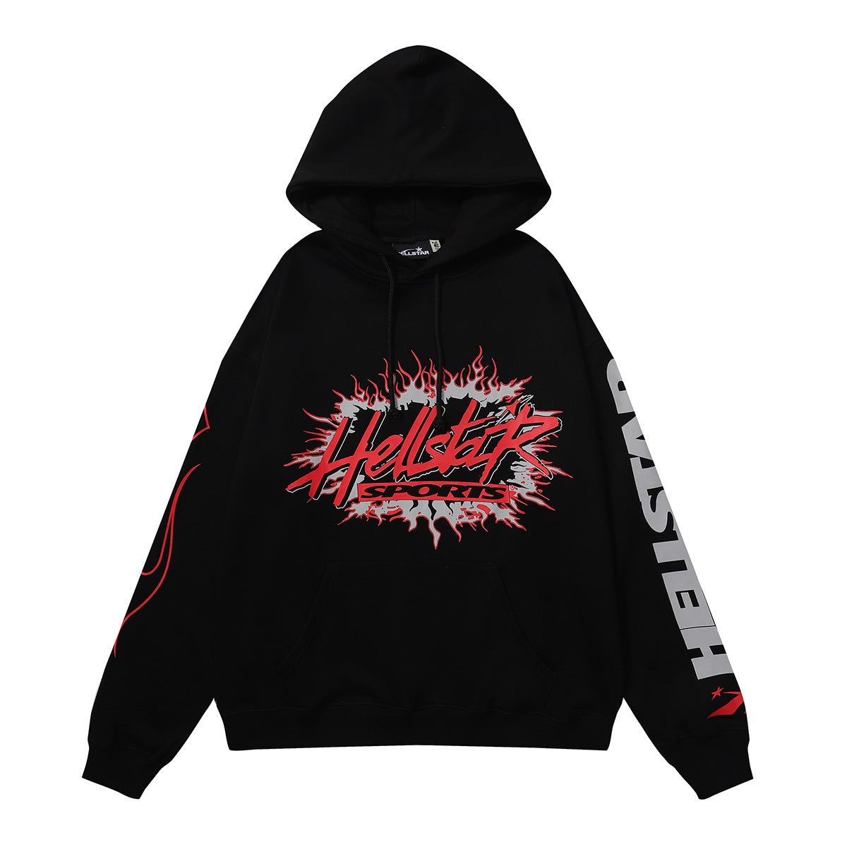 Retro loose hooded sweatshirt and sweatpants