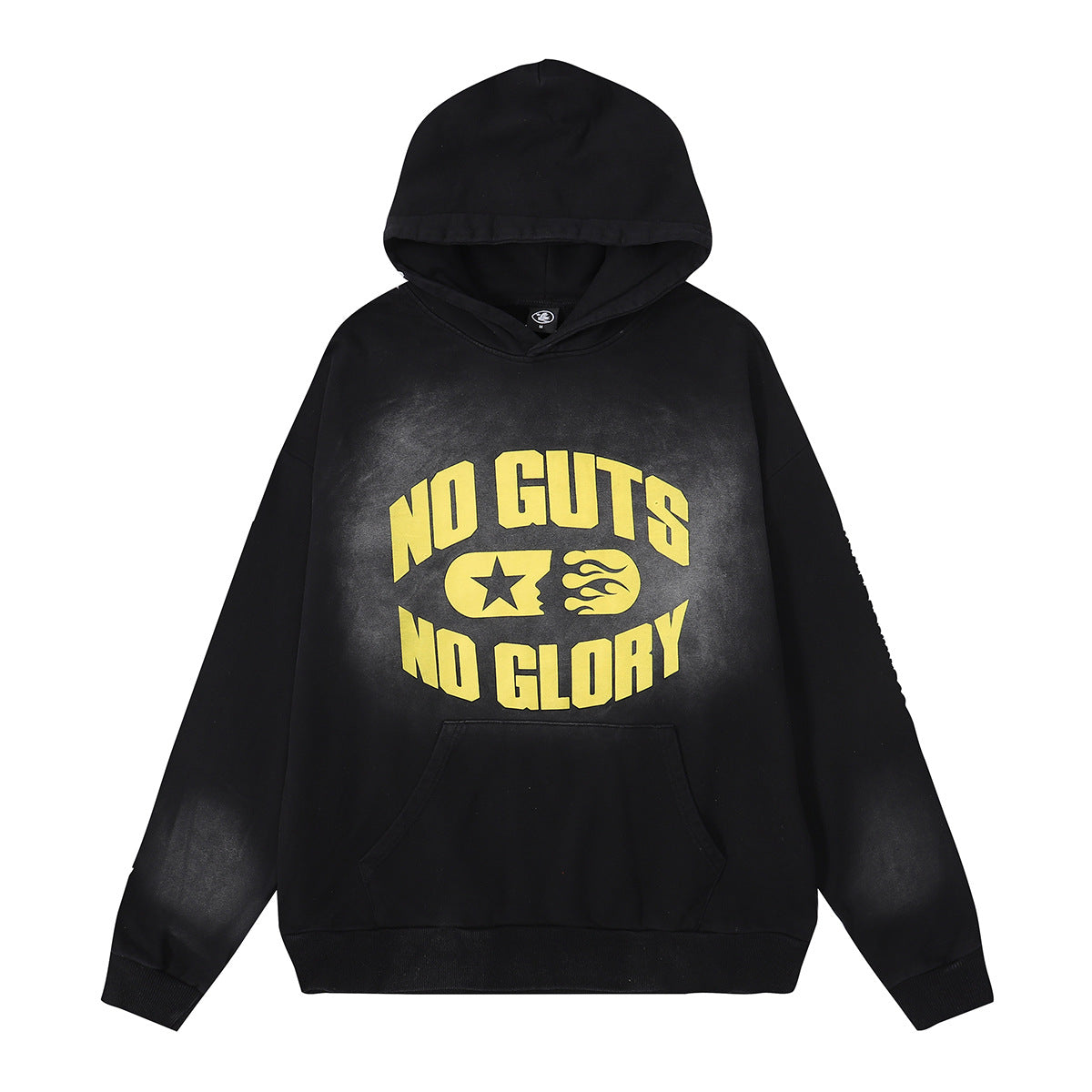 Retro loose hooded sweatshirt and sweatpants