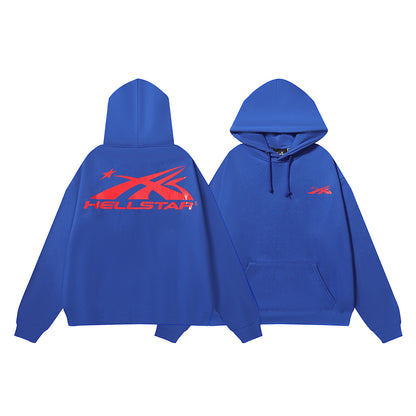 Retro loose hooded sweatshirt and sweatpants