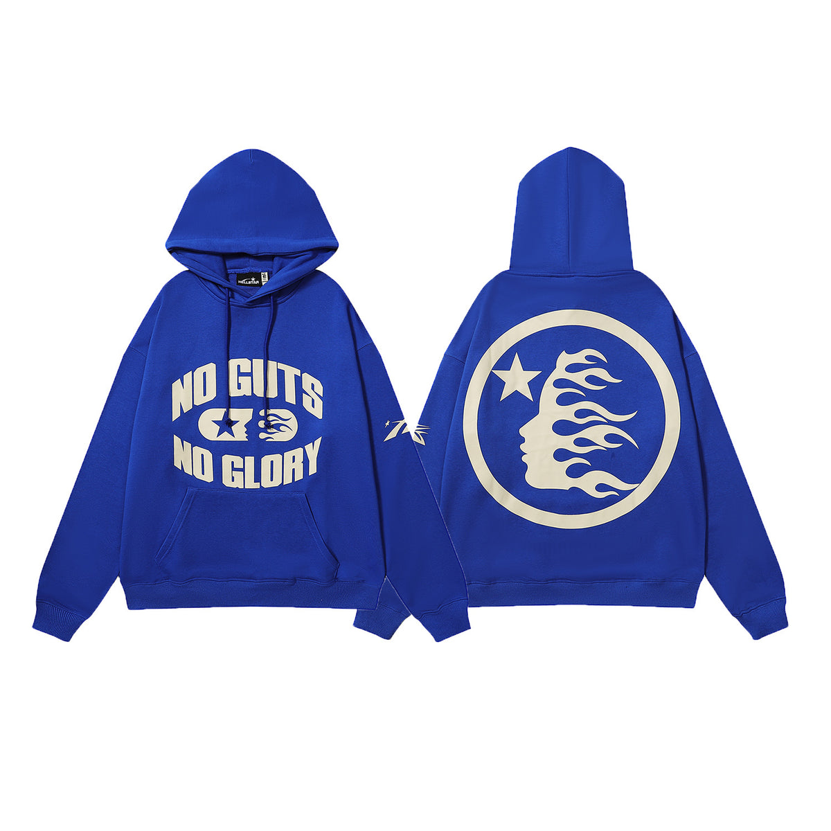 Retro loose hooded sweatshirt and sweatpants