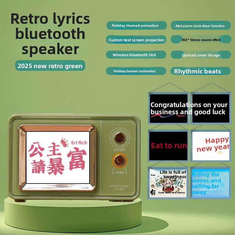 Retro lyrics Bluetooth speaker