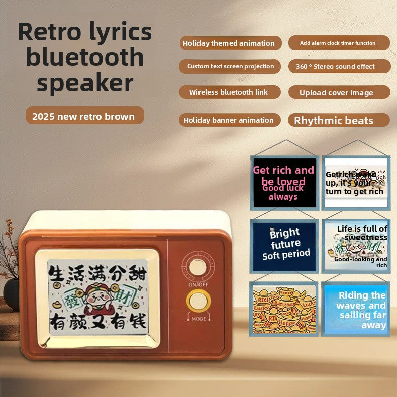 Retro lyrics Bluetooth speaker