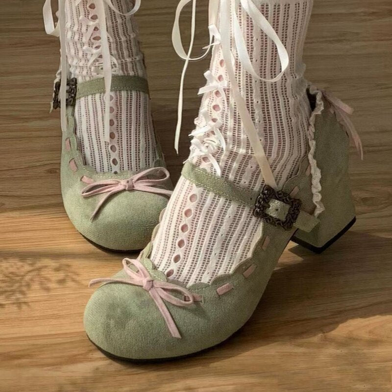 Retro Mary Jane Low Heel Shoes