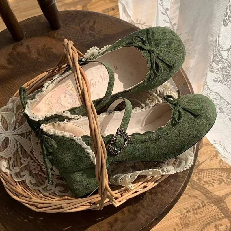Retro Mary Jane Low Heel Shoes