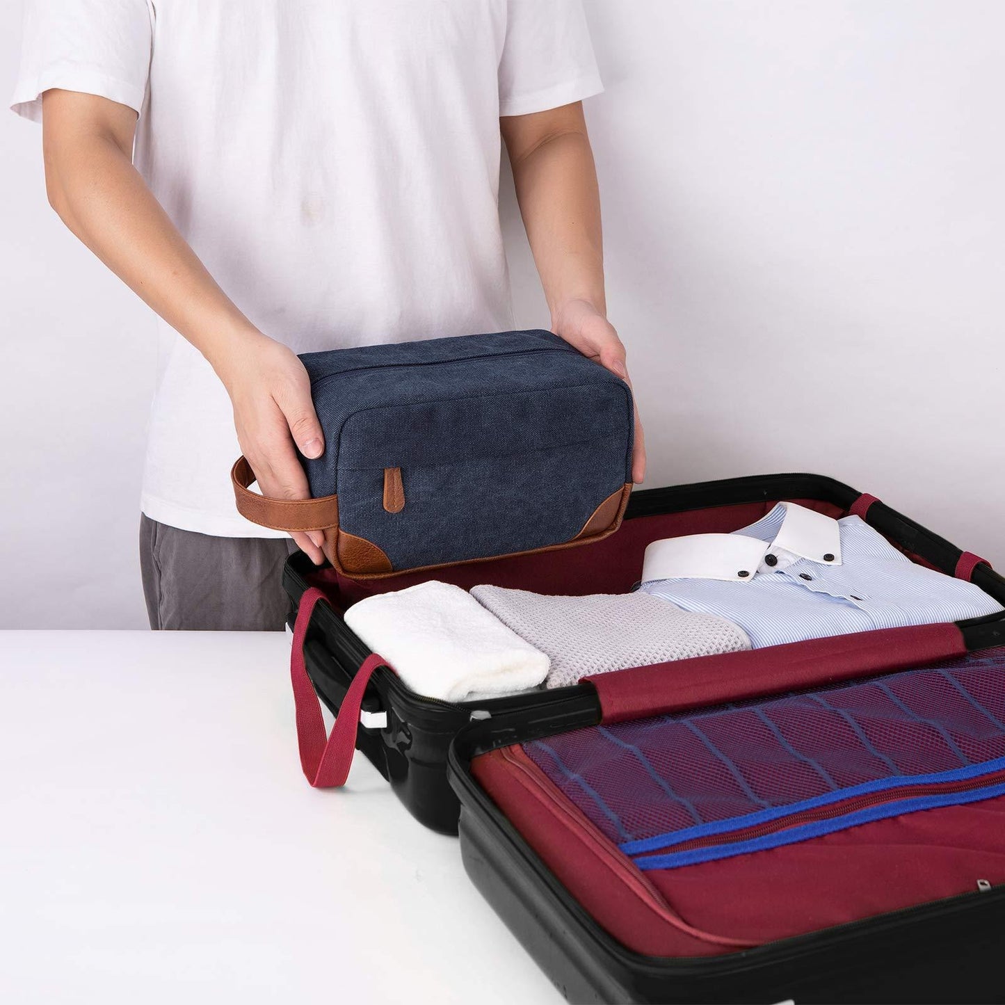 Retro Men's Canvas Toiletry Bag