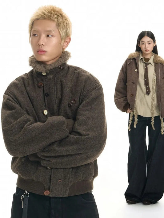 Retro Men's Cotton-Padded Jacket