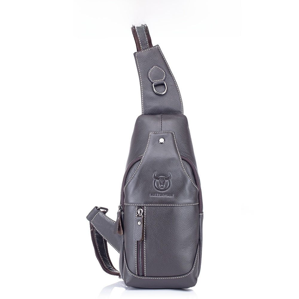 Retro Men's Genuine Leather Crossbody Chest Bag