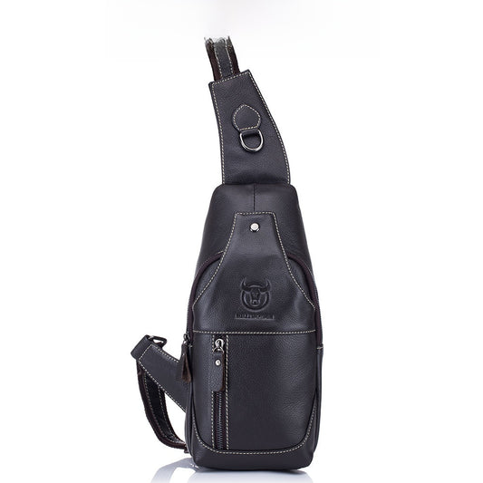 Retro Men's Genuine Leather Crossbody Chest Bag