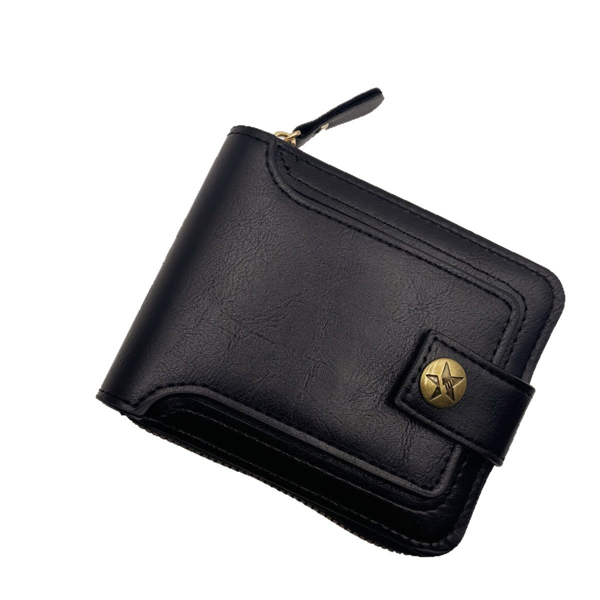 Retro Mens Short Zipper Wallet