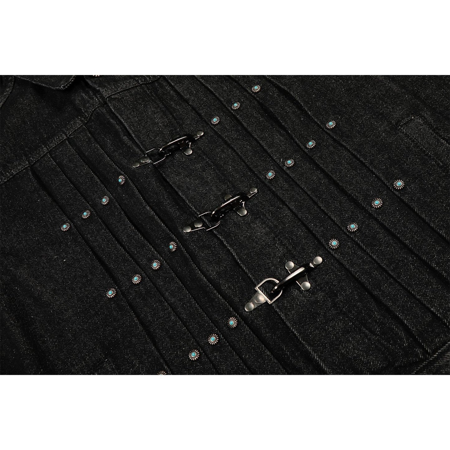Retro Metal Buckle Denim Jacket