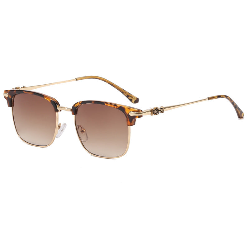 Retro Metal Eyeglasses Frame with Blue Light Protection
