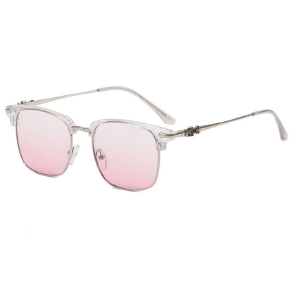 Retro Metal Eyeglasses Frame with Blue Light Protection
