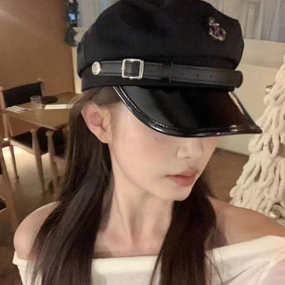 Retro Military Style Octagonal Hat