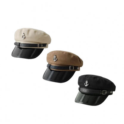 Retro Military Style Octagonal Hat