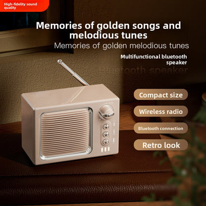 Retro Mini Bluetooth Speaker with White Noise