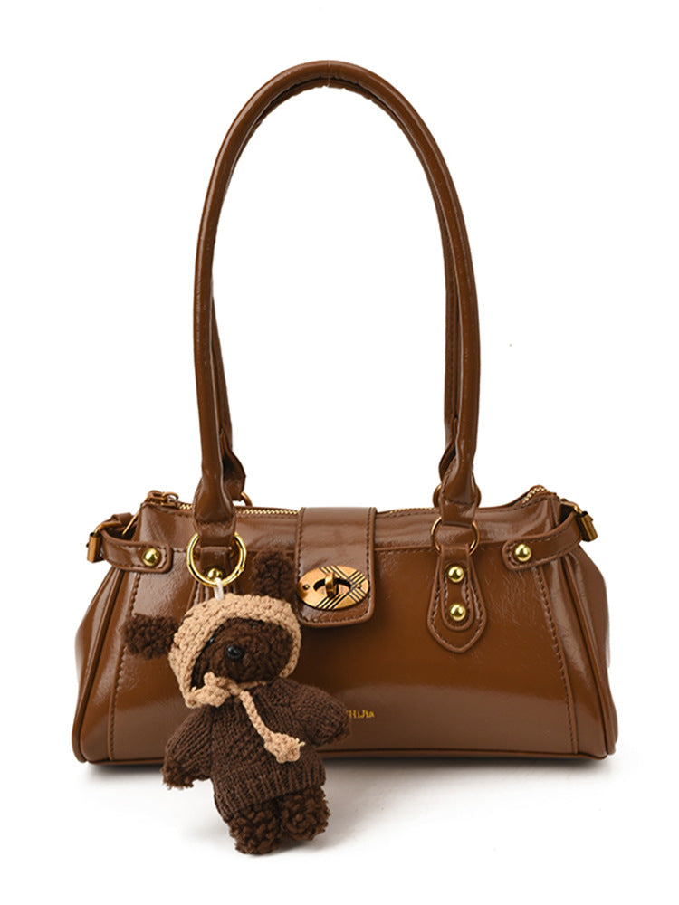 Retro Oil Wax Leather Shoulder Bag
