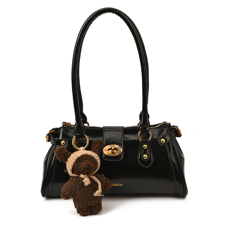 Retro Oil Wax Leather Shoulder Bag