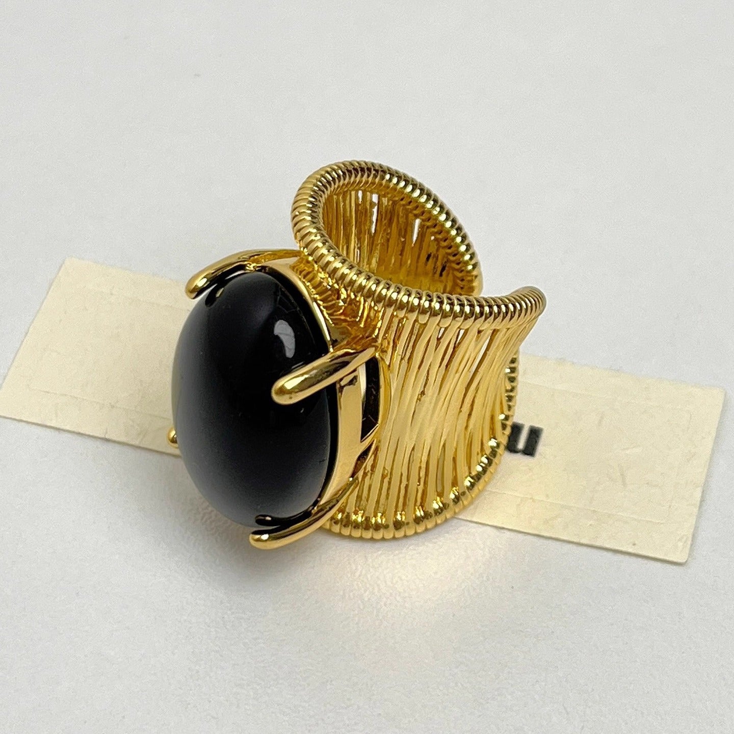 Retro Open Gemstone Alloy Ring