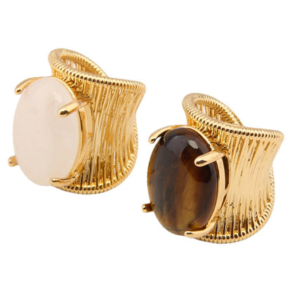 Retro Open Gemstone Alloy Ring