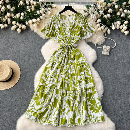 Retro orchid-colored dress